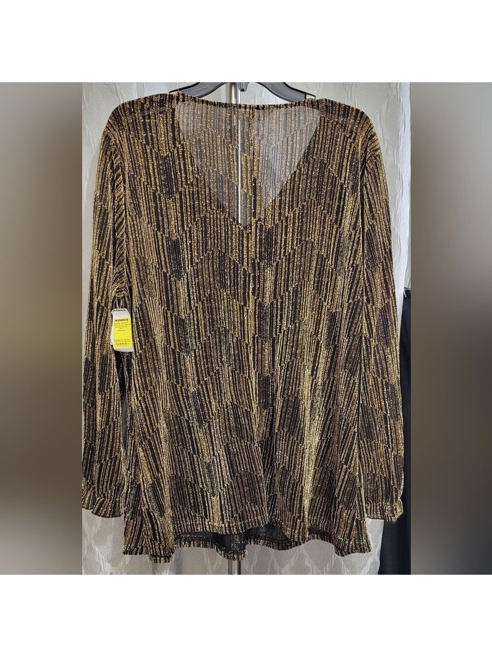 Agnes Orinda | Women's Plus Size Metallic Top | Size 3X - Picture 10 of 15